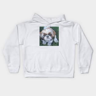 Shih Tzu Fine Art Painting Kids Hoodie